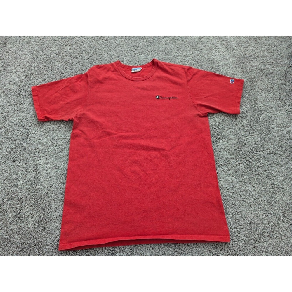Vintage Champion T Shirt Mens Extra Large Red Short Sleeve Crew Neck Logo Casual